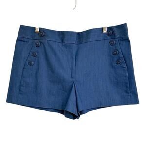 LOFT The Riviera Short Navy Blue Sailor Short Size 12 Nautical Pockets